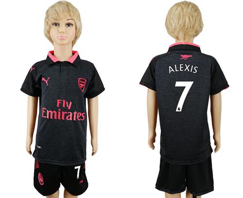 Arsenal #7 Alexis Sec Away Kid Soccer Club Jersey